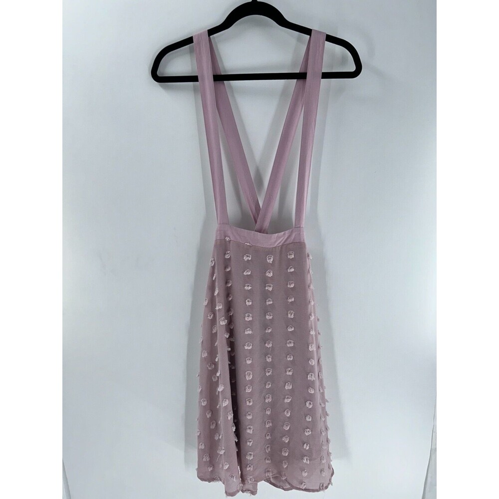 Women's Piper & Scoot Mauve Swiss Dot Jumper Skirt Size M